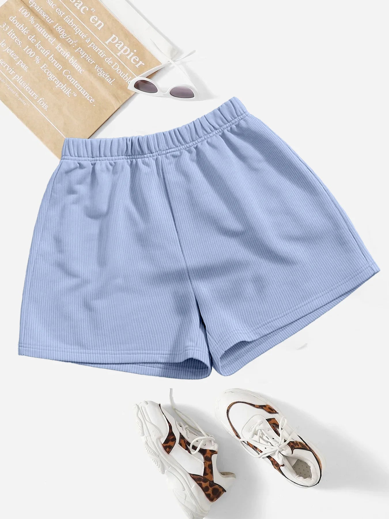 Solid Colour Women's Shorts Yoga Fitness Outer Women's High Stretch Breathable Casual Pants